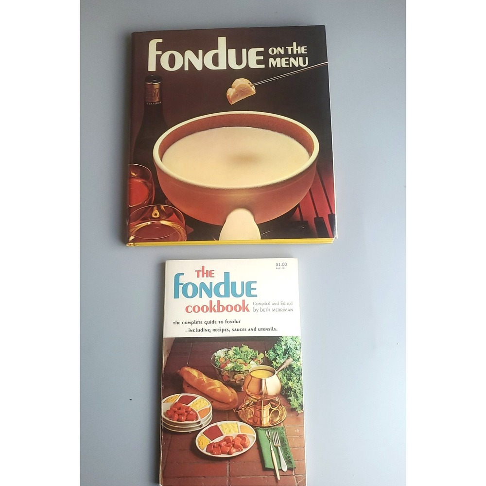 Fondue‎ on the Menu Hardcover Vintage Book The Fondue Cookbook PB Retro 70's NOS
